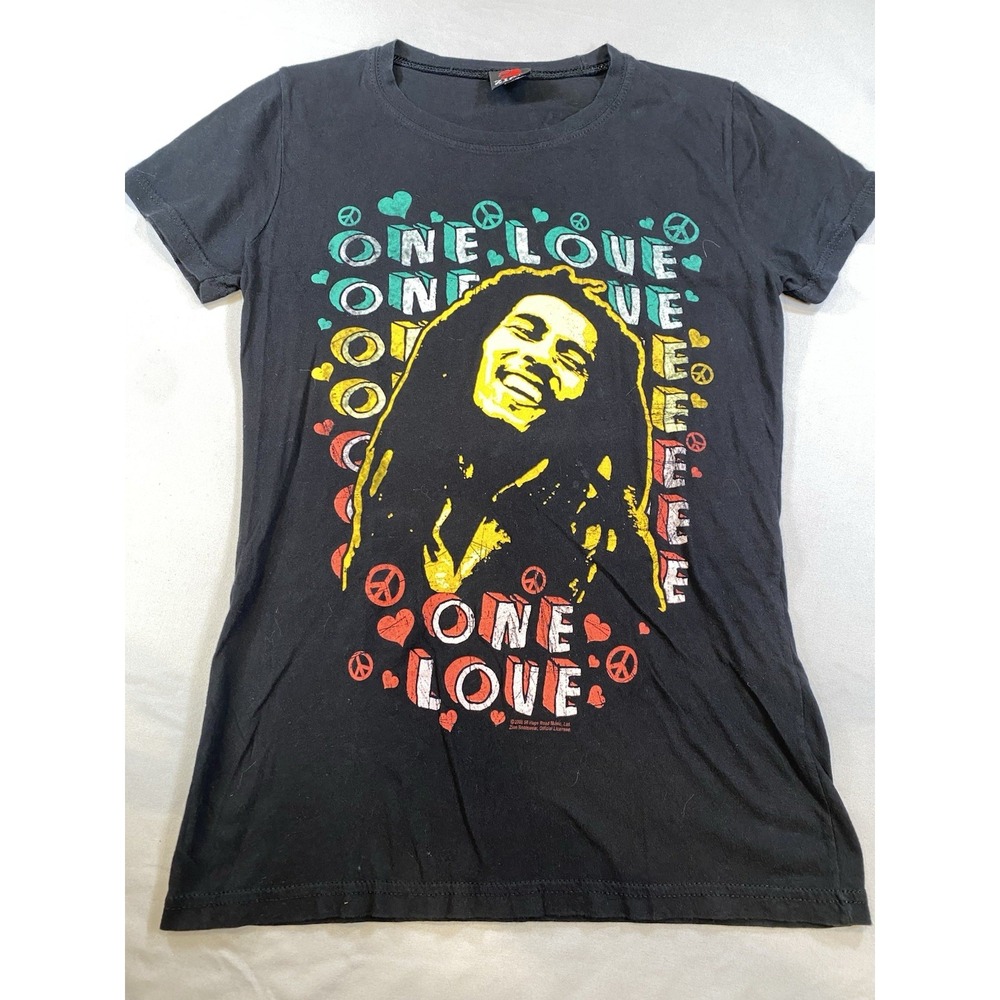 Bob Marley Zion Rootswear‎ T-Shirt Size Large One Love Rasta Green Yellow Red